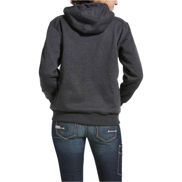 2026 Ariat Femmes Rebar Tous-temps Zip Intégral Hoodie 10032910 - Charcoal Heather